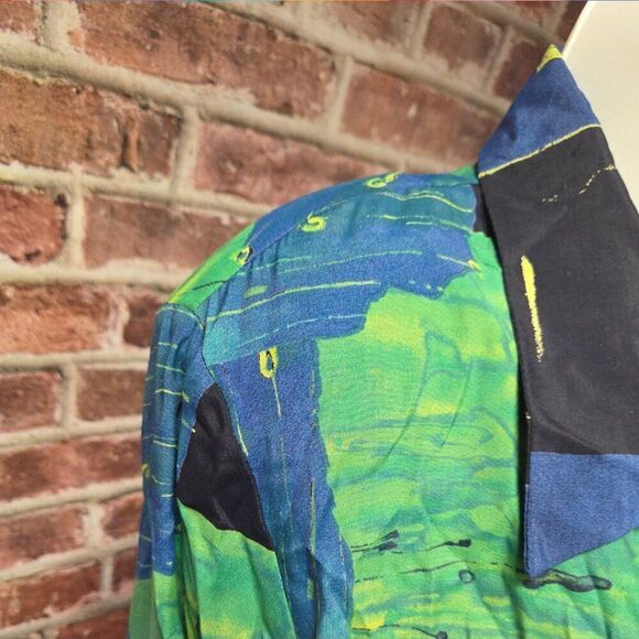 August Max Woman Vintage Abstract Open Front Jacket – Women’s Size 18 - Picture 5 of 8